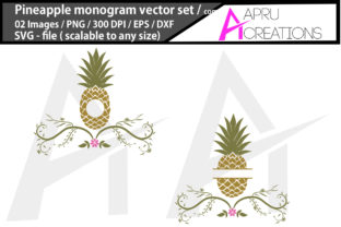 Discover the Versatility of Pineapple Monogram Pineapple Floral Digital Files