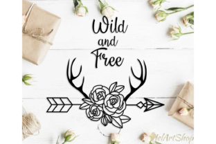 Embrace the Wild and Free Quote with Floral Arrow: A Versatile Design for Modern Creatives