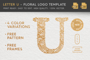 Enhance Your Brand with Letter U Floral Logo