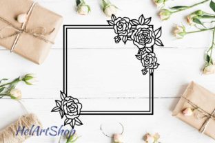 Enhance Your Designs with Square Floral Frame