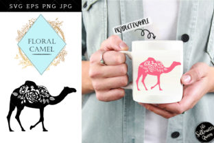 Floral Camel Silhouette Vector for Creative Design