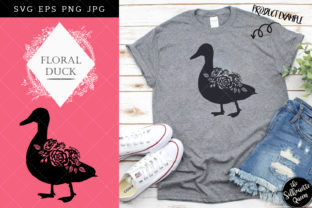 Floral Duck Silhouette Vector: A Versatile Design Solution