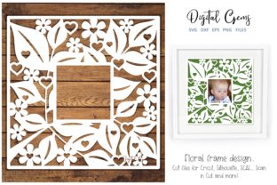 Floral Frame Papercut Design: Versatile Templates for Digital Cutting and Hand Crafting