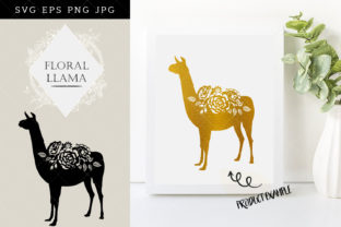 Floral Llama Silhouette Vector: Creative Uses & Formats