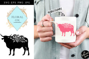 Floral Ox Silhouette Vector: A Versatile Design Asset for Creative Projects