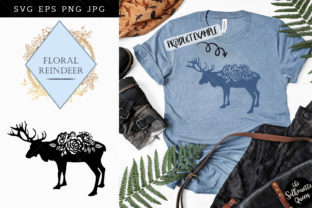 Floral Reindeer Silhouette Vector: A Versatile Design Asset