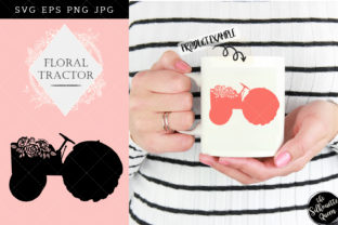 Floral Tractor Silhouette Vector: A Versatile Design Asset for Creators