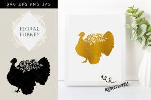 Floral Turkey Silhouette Vector: Creative Design Uses