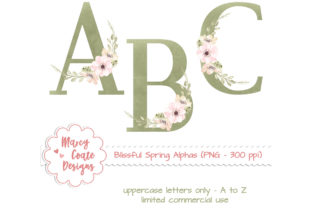 Spring Floral Alphabet Set: Peach & Pink Monograms