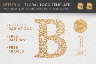 Stunning Letter B Logo - Floral Logo Template