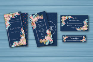 Watercolor Floral Wedding Invitation Set